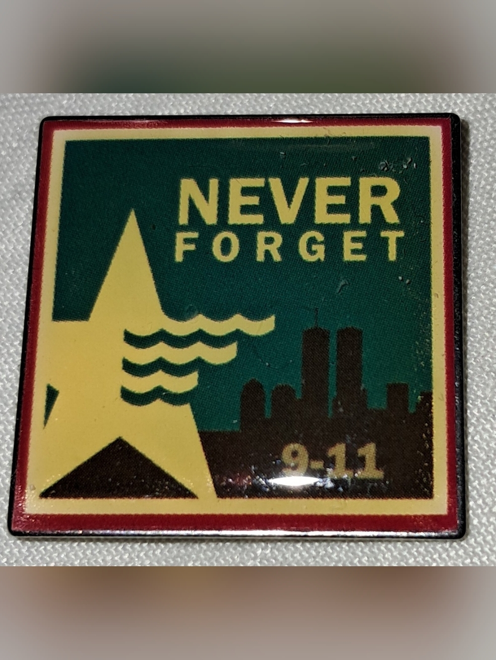NEVER FORGET 9-11 PIN